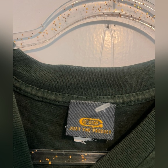 G-Star Logo Vintage Green T Shirt Size M - Picture 2 of 3